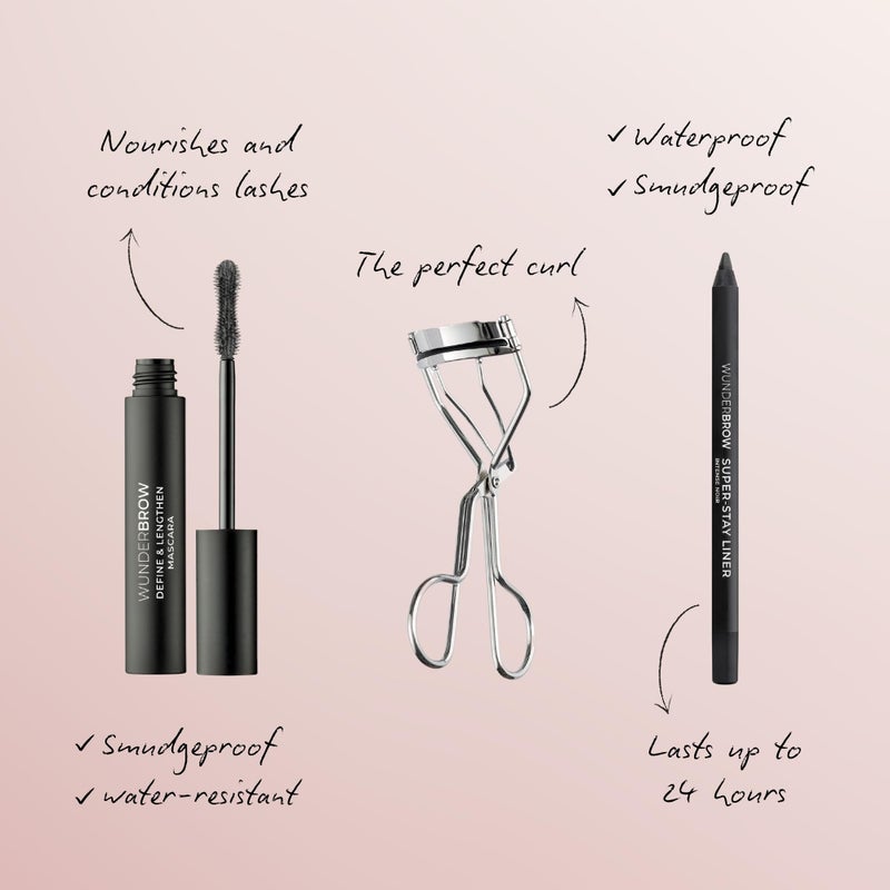 وندر برو مجموعة وندربرو سيجنتشر آي تريو فيستيف كراكر، مجموعة هدايا العيد، تتضمن ماسكارا، كحل أسود، وأداة تجعيد الرموش - Image 3